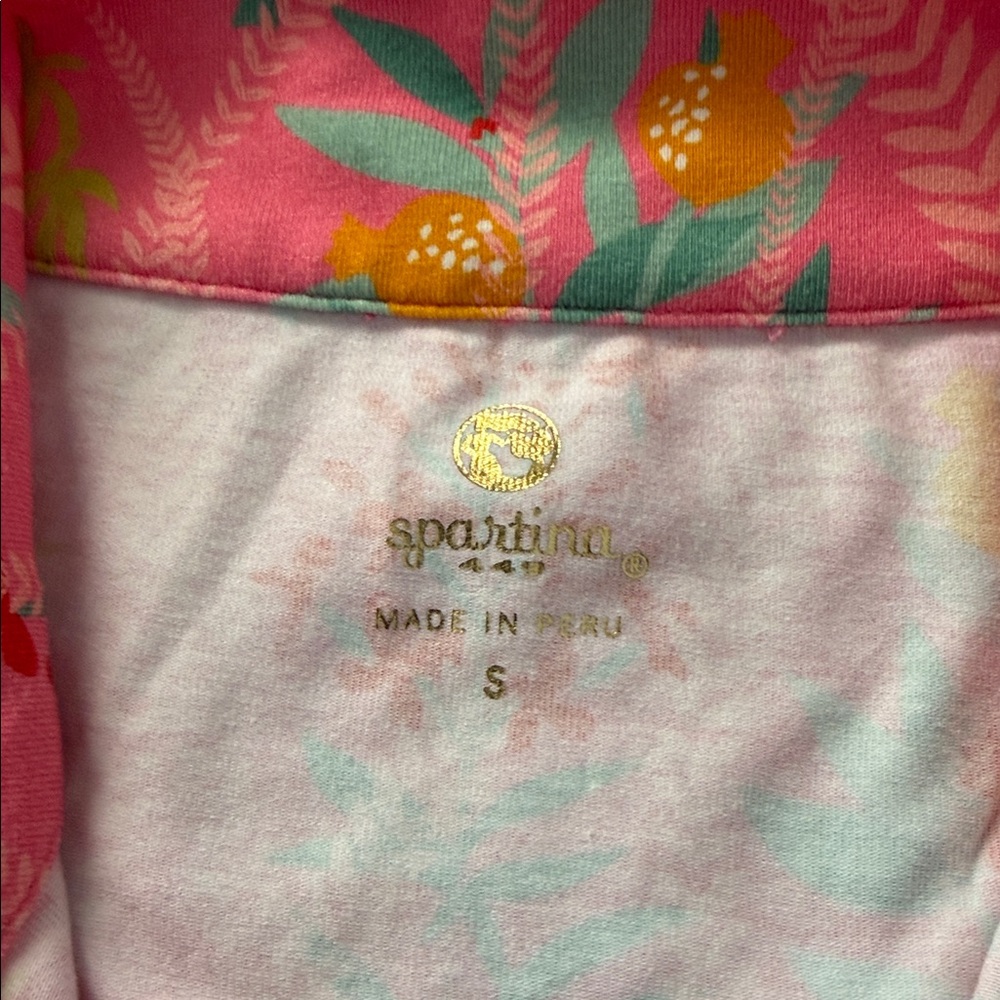 Spartina 449 Coral tank with stretch - cute berry floral print-Never Worn, small - Picture 5 of 7